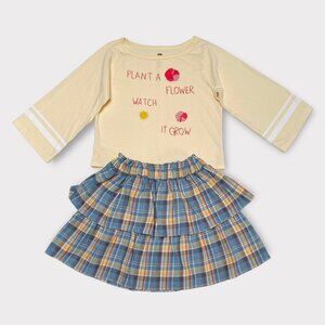 Tea Flower Plaid Set